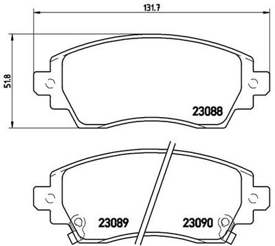 Brake Pad Set, disc brake BREMBO P 83 042