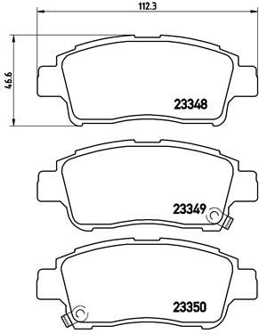 Brake Pad Set, disc brake BREMBO P 83 050