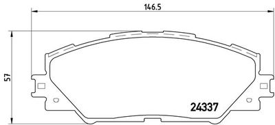 Brake Pad Set, disc brake BREMBO P 83 071