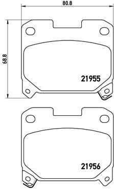 Brake Pad Set, disc brake BREMBO P 83 091