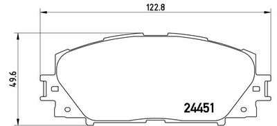 Brake Pad Set, disc brake BREMBO P 83 106