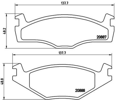 Brake Pad Set, disc brake BREMBO P 85 012