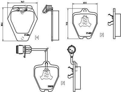 Brake Pad Set, disc brake BREMBO P 85 038