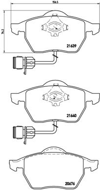 Brake Pad Set, disc brake BREMBO P 85 040