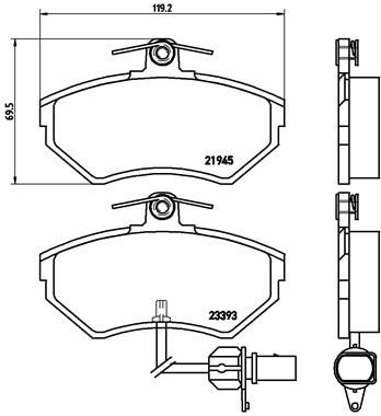 BREMBO P 85 044 Brake Pad Set, disc brake