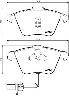 Brake Pad Set, disc brake BREMBO P 85 056