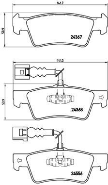 Brake Pad Set, disc brake BREMBO P 85 068