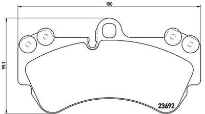 Brake Pad Set, disc brake BREMBO P 85 069