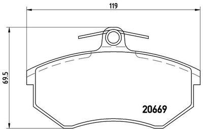 Brake Pad Set, disc brake BREMBO P 85 093