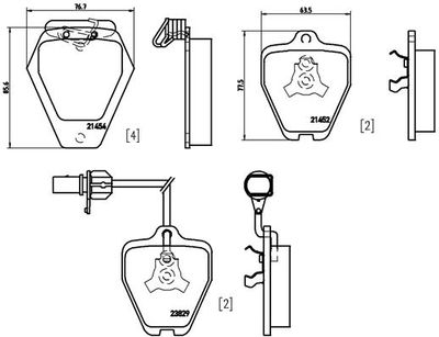 Brake Pad Set, disc brake BREMBO P 85 096