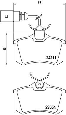 Brake Pad Set, disc brake BREMBO P 85 101