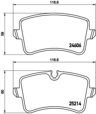 Brake Pad Set, disc brake BREMBO P 85 118X