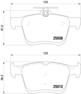 Brake Pad Set, disc brake BREMBO P 85 125X