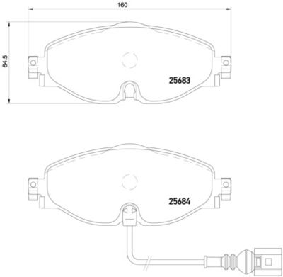 Brake Pad Set, disc brake BREMBO P 85 126