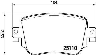 Brake Pad Set, disc brake BREMBO P 85 135X