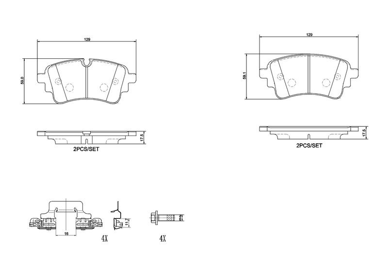 BREMBO P 85 186 Brake Pad Set, disc brake