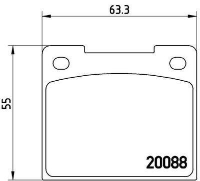 Brake Pad Set, disc brake BREMBO P 86 001