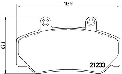 Brake Pad Set, disc brake BREMBO P 86 006