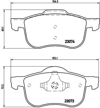 BREMBO P 86 016 Brake Pad Set, disc brake