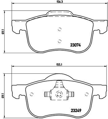 BREMBO P 86 020 Brake Pad Set, disc brake