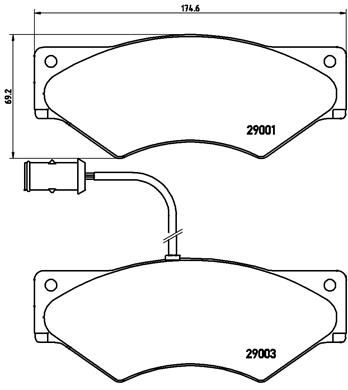 Brake Pad Set, disc brake BREMBO P A6 007