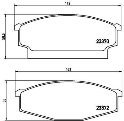 Brake Pad Set, disc brake BREMBO P B1 001