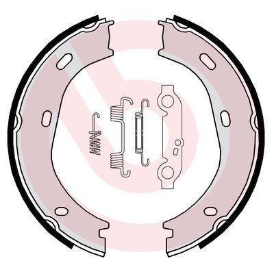 BREMBO S 50 501 Brake Shoe Set, parking brake