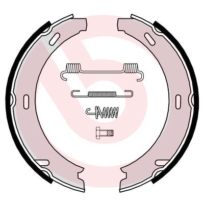 Brake Shoe Set, parking brake BREMBO S 50 507