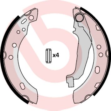 BREMBO S 56 507 Brake Shoe Set