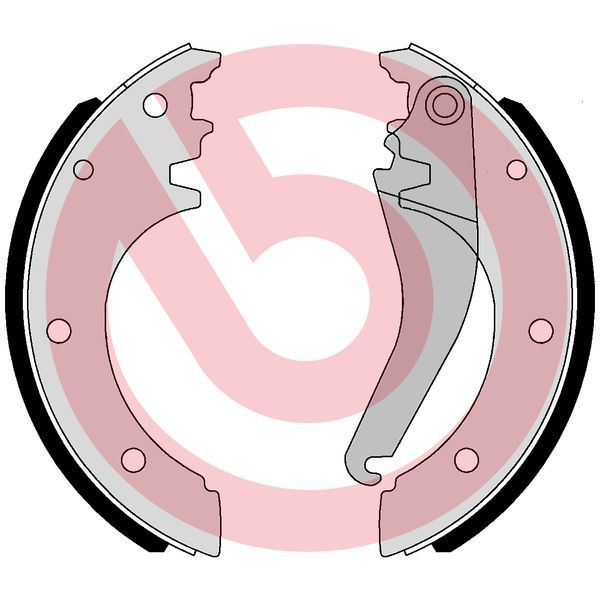 BREMBO S A6 509 Brake Shoe Set, parking brake