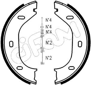 Brake Shoe Set, parking brake CIFAM 153-011K