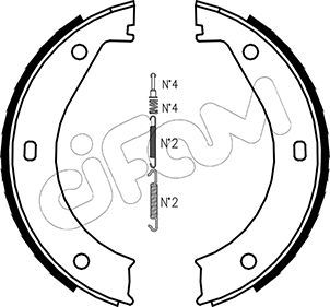 Brake Shoe Set, parking brake CIFAM 153-013K