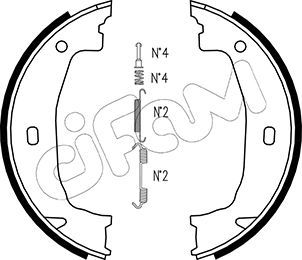 CIFAM 153-018K Brake Shoe Set, parking brake