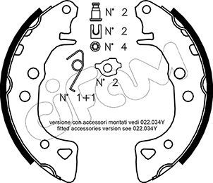 Brake Shoe Set CIFAM 153-021K