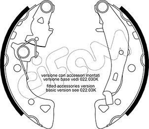 CIFAM 153-024Y Brake Shoe Set