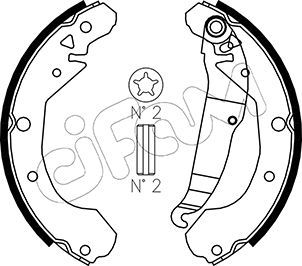 Brake Shoe Set CIFAM 153-048