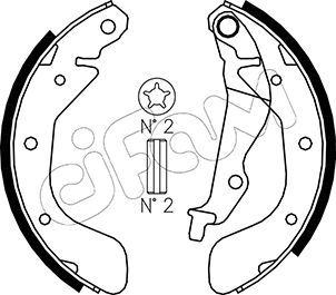 CIFAM 153-050 Brake Shoe Set