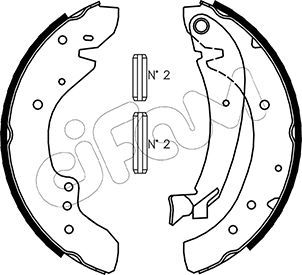 CIFAM 153-072 Brake Shoe Set