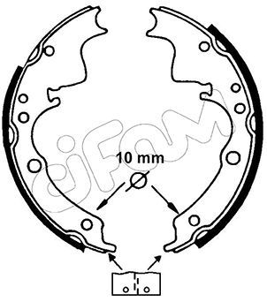 CIFAM 153-109 Brake Shoe Set