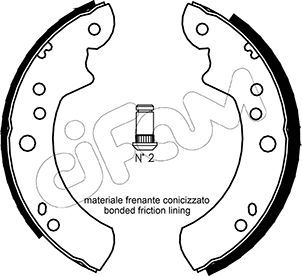 CIFAM 153-114 Brake Shoe Set