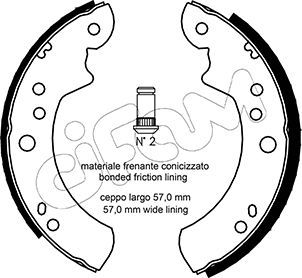 CIFAM 153-116 Brake Shoe Set