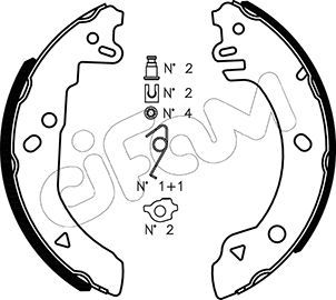 Brake Shoe Set CIFAM 153-118K