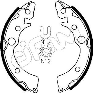 Brake Shoe Set CIFAM 153-150