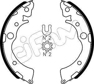 CIFAM 153-155 Brake Shoe Set