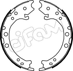 Brake Shoe Set, parking brake CIFAM 153-162