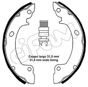 Brake Shoe Set CIFAM 153-165