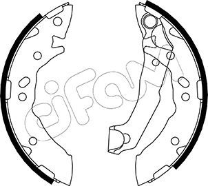 CIFAM 153-168 Brake Shoe Set