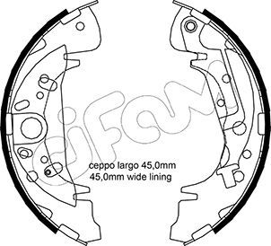 CIFAM 153-172Y Brake Shoe Set