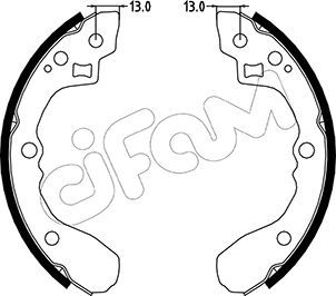 Brake Shoe Set CIFAM 153-220