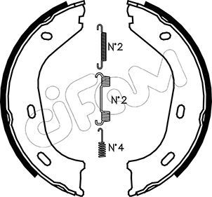 CIFAM 153-232K Brake Shoe Set, parking brake